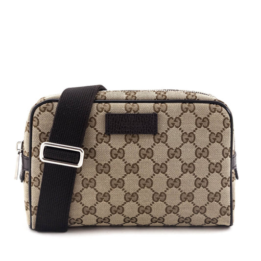 Beige Canvas Belt Bag